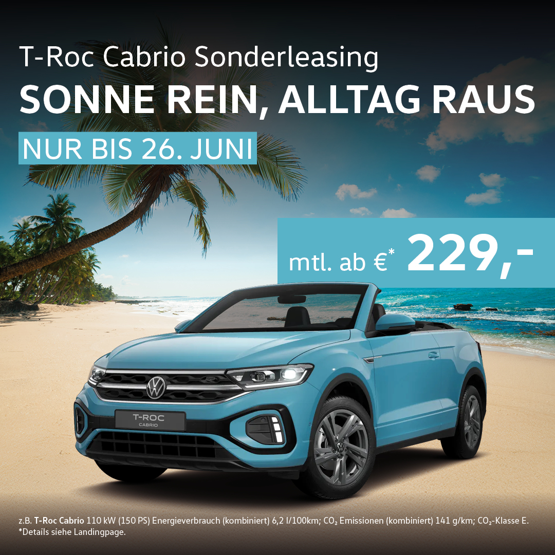 Beitragsbild T-Roc Sonderleasing